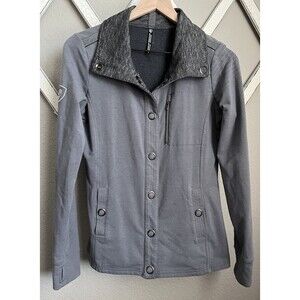 KUHL Krush Women's S Mock Neck Lightweight Jacket Snap Closure Hiking - Gray